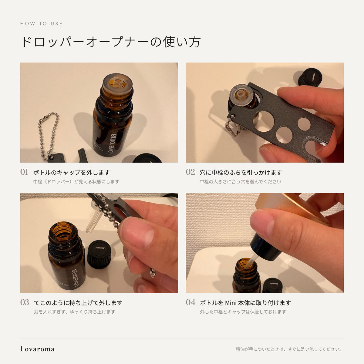 ドロッパーオープナーの使い方